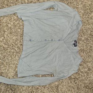Blue Long Sleeve crop top